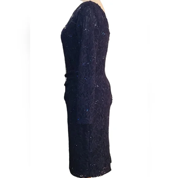 Lauren Ralph Lauren size 6 navy blue dress - Picture 4 of 10